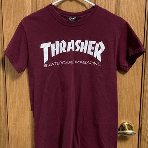 Mens maroon thrasher tee, Size S